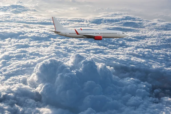 Airplane Cloudy Sky Airliner Aircraft — Stock Photo, Image