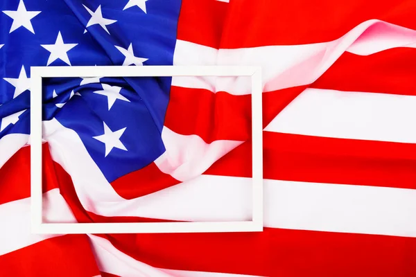 Concepto Del Día Del Presidente Vista Superior Plana Bandera América —  Fotos de Stock