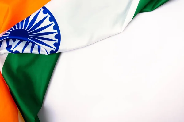 Indian Republic Day Flat Lay Top View Indian Tricolor Flag — Stock Photo, Image