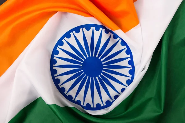 Indian republic day, flat lay top view, Indian flag — Stock Photo, Image