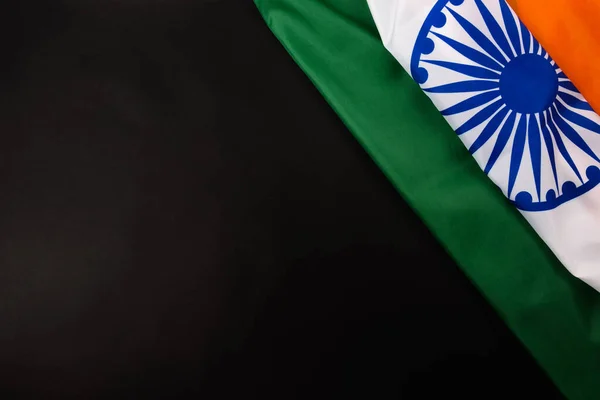 Indian republic day, flat lay top view, Indian flag — Stock Photo, Image