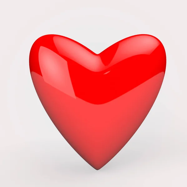 Feliz Día San Valentín Representación Corazón Rojo Aislar Sobre Fondo — Foto de Stock