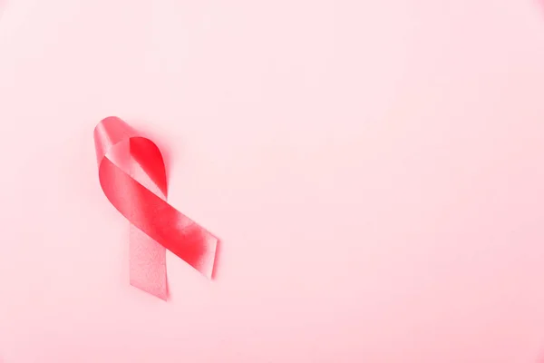 Breast Cancer Consapevolezza Mese Concetto Vista Dall Alto Piatto Laici — Foto Stock