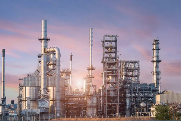 Ropný Průmysl Rafinérie Sunsetu Petrochemie Ropná Elektrárna — Stock fotografie