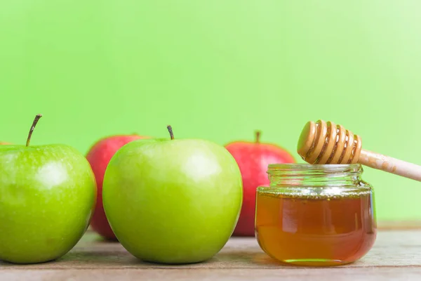 Hari Libur Yahudi Makanan Penutup Apple Rosh Hashanah Pada Foto — Stok Foto