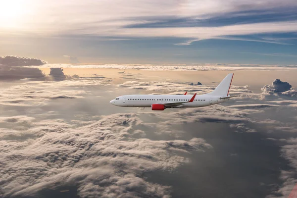 Airplane Cloudy Sky Airliner Aircraft — Stock Photo, Image