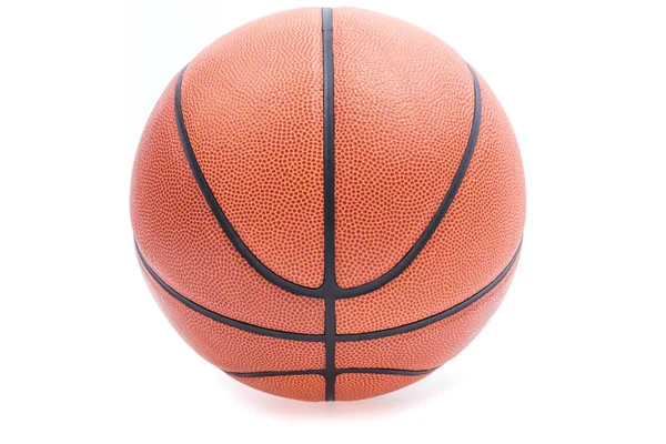 Basketbol Basket Topu Beyaz Arkaplanda Izole Edilmiş — Stok fotoğraf