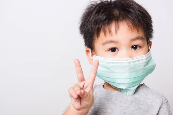 Close Aziatisch Gezicht Kleine Kinderen Jongen Ziek Hij Met Behulp — Stockfoto