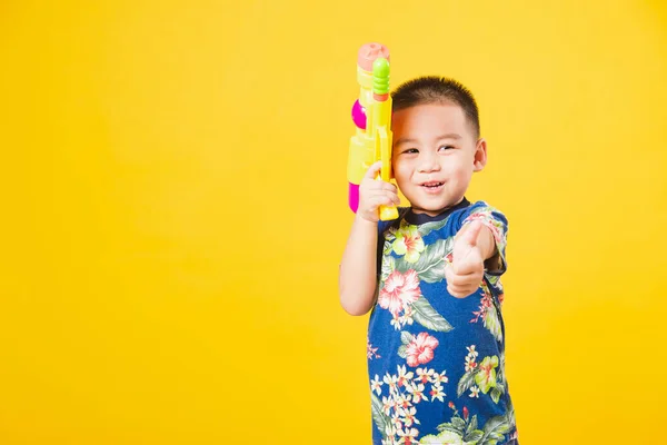 Portret Gelukkig Aziatisch Schattig Kleine Kinderen Jongen Glimlach Staan Gelukkig — Stockfoto