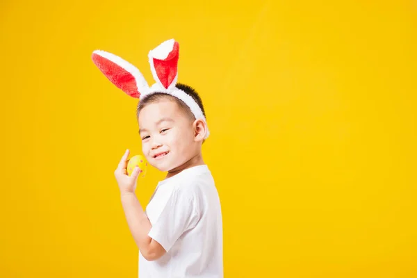 Portrait Happy Asian Little Children Boy Smile Standing Happy Wearing — Stockfoto