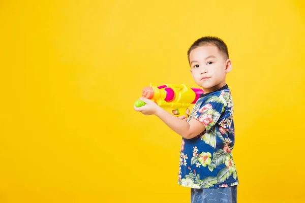 Portret Gelukkig Aziatisch Schattig Kleine Kinderen Jongen Glimlach Staan Gelukkig — Stockfoto