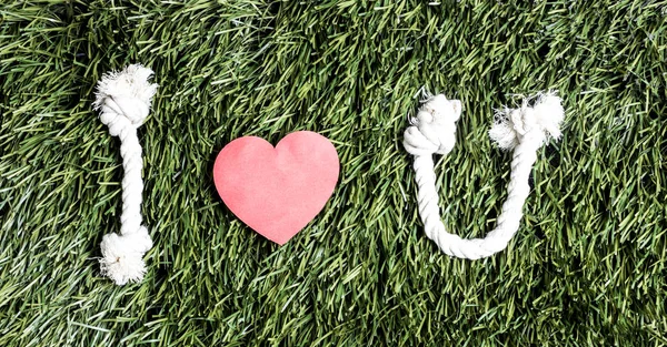 Yeşil çim kelimelerle seni seviyorum.