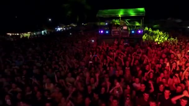 Kubana Russia August 2013 Top Sky View Huge Public Crowd — Stock Video