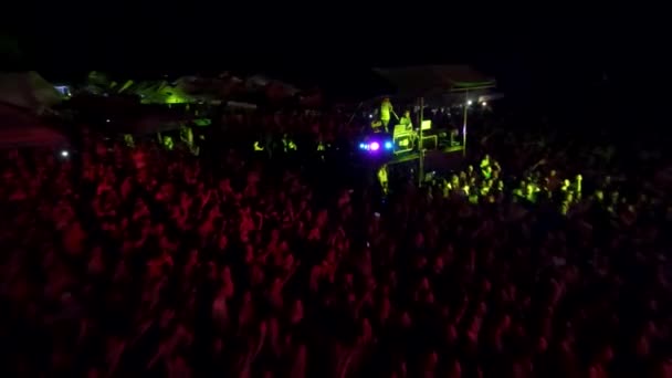 Kubana Russia August 2013 Top Sky View Huge Public Crowd — Stock Video