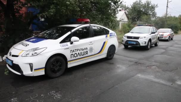 Rendőrségi Üldözés Autópályán Nézet Rendőr Járőr Autó Üldözi Tolvaj Piros — Stock videók