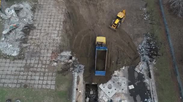 Desmantelamiento Del Monumento Dnieper Ucrania Cerca Meteoros Vista Panorámica Tpo — Vídeos de Stock