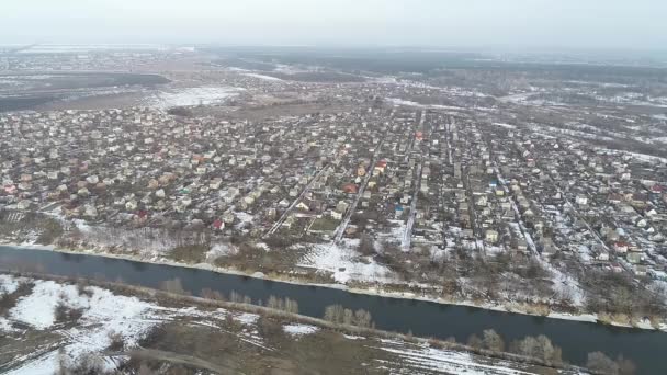 Dismantling Monument Dnieper Ukraine Meteor Aerial Panoramic Tpo View Flying — Stock Video