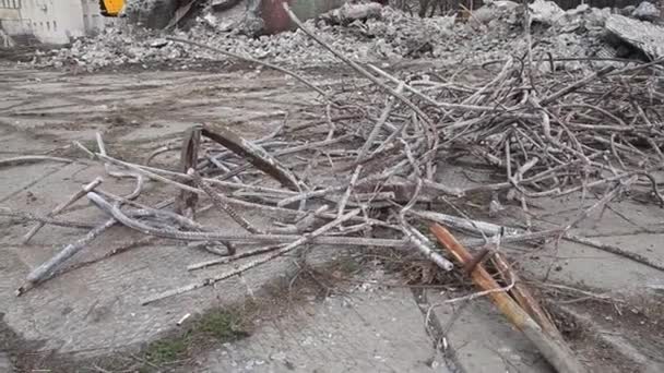 Smantellamento Del Monumento Dnieper Ucraina Vicino Meteora Aerea Vista Panoramica — Video Stock