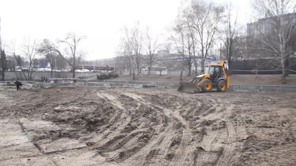 Dismantling Monument Dnieper Ukraine Meteor Aerial Panoramic Tpo View Flying — 비디오