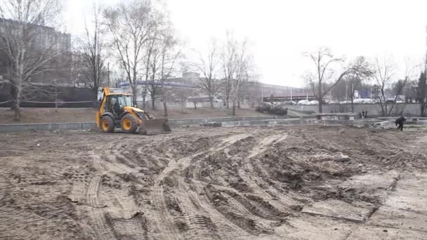 Dismantling Monument Dnieper Ukraine Meteor Aerial Panoramic Tpo View Flying — 비디오