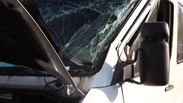 Veduta Aerea Dell Incidente Stradale Dnipro Sicurezza Stradale Auto Che — Video Stock