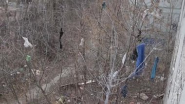 Dnipro Ukrayna 'daki Halep şehrinde çekilen bir insansız hava aracı gökyüzü panoramik manzarasını terk etti.