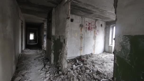 Dron Sfilmowany Nad Miastem Aleppo Dnipro Ukraina Opuszczony Budynek Panoramiczny — Wideo stockowe