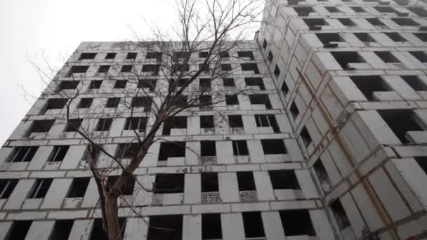 Eine Drohne Gefilmt Über Der Stadt Aleppo Dnipro Ukraine Gebäude — Stockvideo