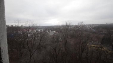 Dnipro Ukrayna 'daki Halep şehrinde çekilen bir insansız hava aracı gökyüzü panoramik manzarasını terk etti.