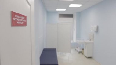 Jinekoloğun ofis içi jinekolojisi hastane video çekiminde.
