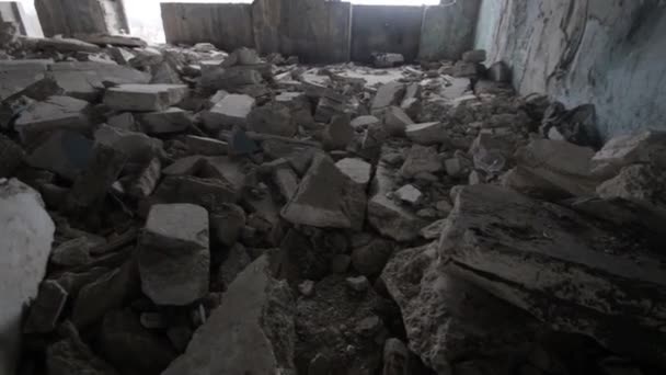 Een Drone Gefilmd Stad Aleppo Dnipro Oekraïne Verlaten Gebouw Luchtfoto — Stockvideo