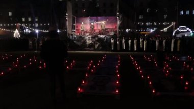 Ukrayna 'da trafik sıkışıklığı yaşandı.