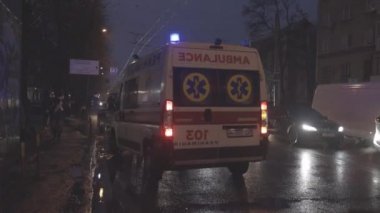 Ukrayna 'da trafik sıkışıklığı yaşandı.