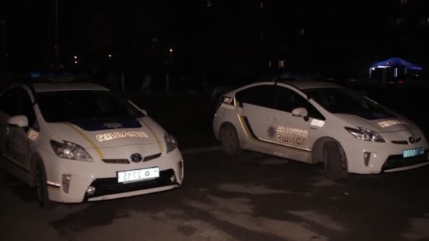 Coches Atascados Atasco Tráfico Plaza Universidad Ucrania — Vídeos de Stock