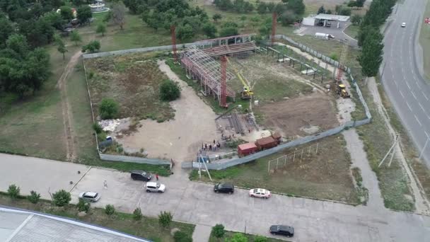 Dnipro Ucrania Gente Tiene Vistas Edificio Desde Arriba Edificio Oficinas — Vídeo de stock