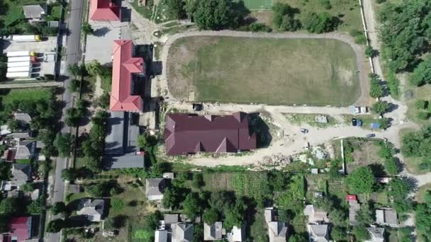 Dnipro Vagyok Ukrajnában Emberek Felülről Építik Kilátást Irodaházban Kunyhó Építése — Stock videók