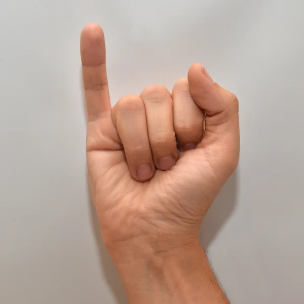 Letter I in American Sign Language (ASL) — Stock Photo, Image