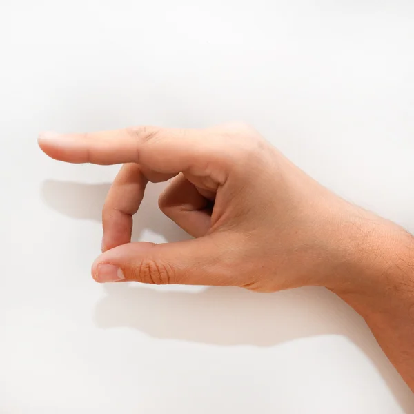 Literę P w amerykańskiego języka migowego (Asl) dla osób niesłyszących — Zdjęcie stockowe