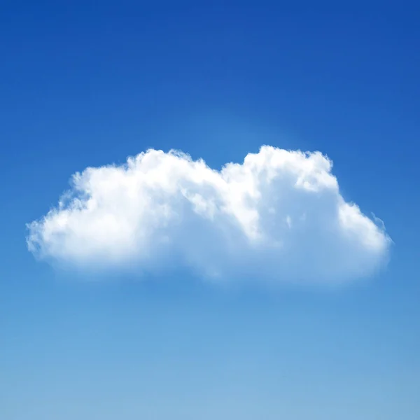 White cloud isolated over blue background — Stock Photo, Image