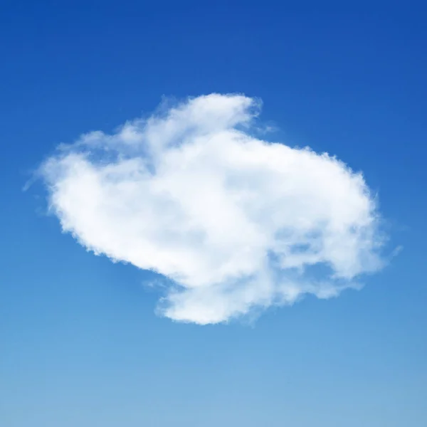 White cloud isolated over blue background — Stock Photo, Image