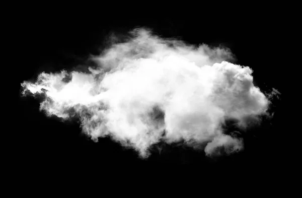 Singola nuvola isolata su sfondo nero — Foto Stock