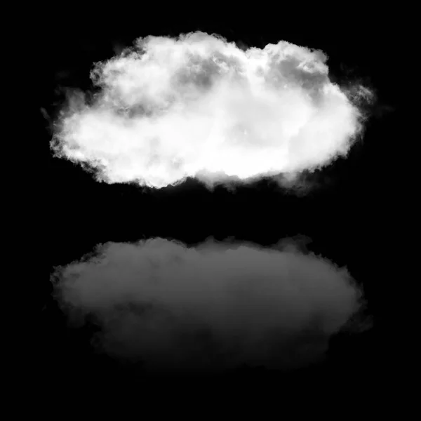 Forma de nuvem única e seu reflexo — Fotografia de Stock
