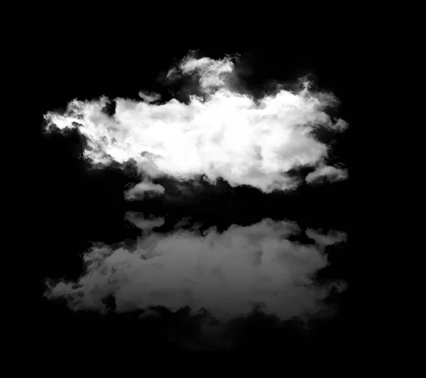 Хмара з реалістичним відображенням на чорному тлі — стокове фото