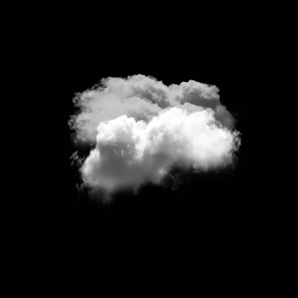 Nuage isolé sur fond noir — Photo