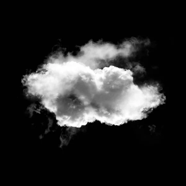 Cloud shape isolated over black background — Stock Photo, Image