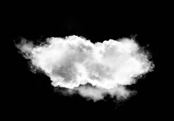 Singola nuvola isolata su sfondo nero — Foto Stock