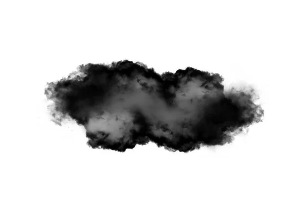 Enda molnet över den vita bakgrunden — Stockfoto