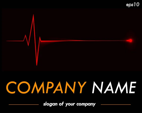 Plantilla de logotipo de vector de pulso, logotipo listo para una empresa o un br — Archivo Imágenes Vectoriales