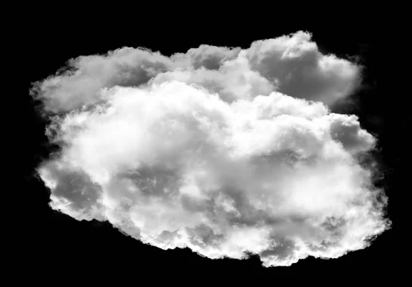 Realistic cloud shape isolated over black background