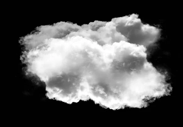 Forma de nube realista aislada sobre fondo negro —  Fotos de Stock